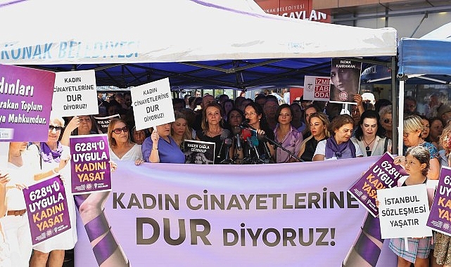 Konak’ta kadınlar şiddete ve kadın cinayetlerine ‘hayır’ dedi